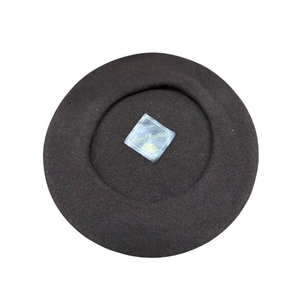 Handcrafted Beau Chapeau Wool Beret Hat In Chocolate Brown - Picture 7 of 7